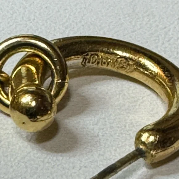 RARE DIOR Gold Victorian Etruscan Filagree  Dangle Drop Earrrings - Picture 13 of 17